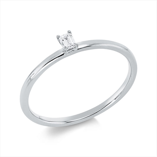 Ring 18 kt WG, 1 Sm.schliff 0,10 ct, TW-si