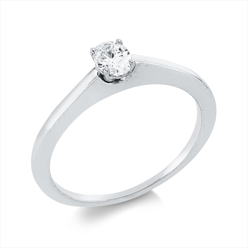 Ring 18 kt WG, 1 Oval 0,27 ct, TW-si