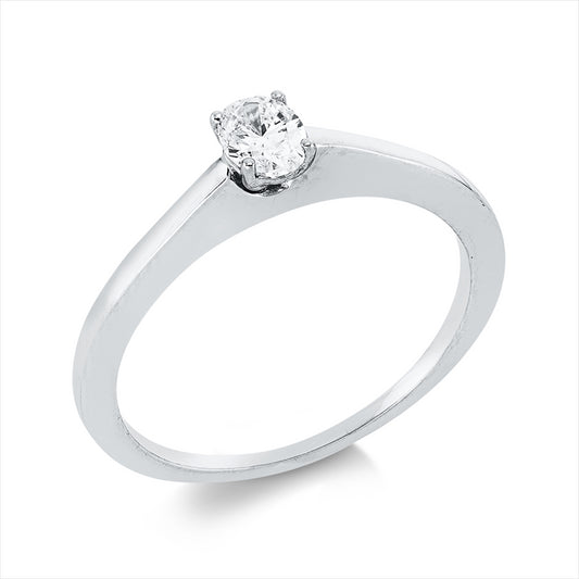 Ring 18 kt WG, 1 Oval 0,27 ct, TW-si
