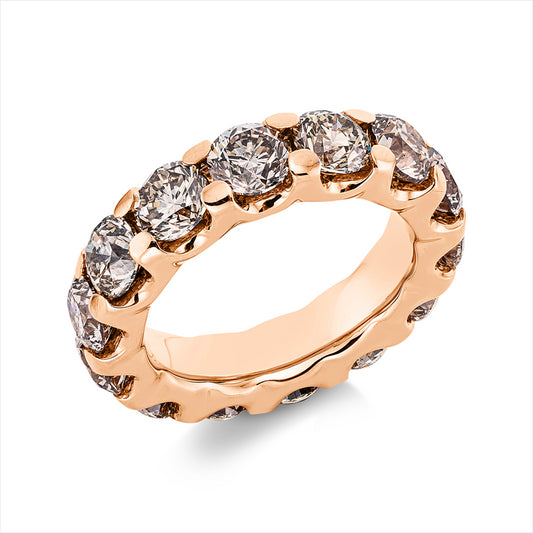 Ring 18 kt RG, Premium Edition, 14 Brill. 7,14 ct, braun-si