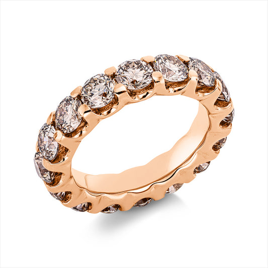Ring 18 kt RG, Premium Edition, 16 Brill. 5,28 ct, braun-si