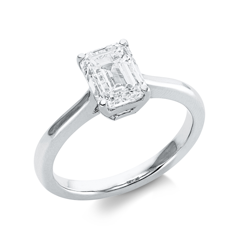Ring 18 kt WG, GIA2497321451, 1 Sm.schliff 2,00 ct, TW-vsi