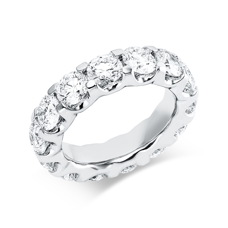 Ring 18 kt WG, Premium Edition, 14 GIA's, 13 Brill. 6,54 ct, TW-vsi, 1 Brill. 0,50 ct, TW-vvs2