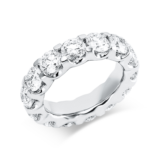 Ring 18 kt WG, Premium Edition, 14 GIA's, 13 Brill. 6,54 ct, TW-vsi, 1 Brill. 0,50 ct, TW-vvs2