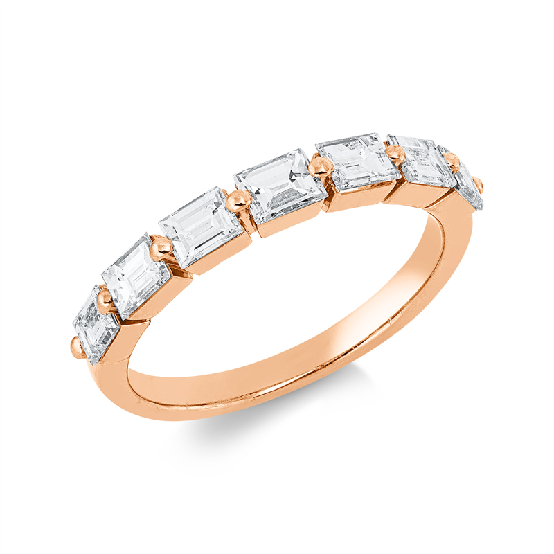 Ring 18 kt RG, 7 Bag. 1,16 ct, TW-vsi