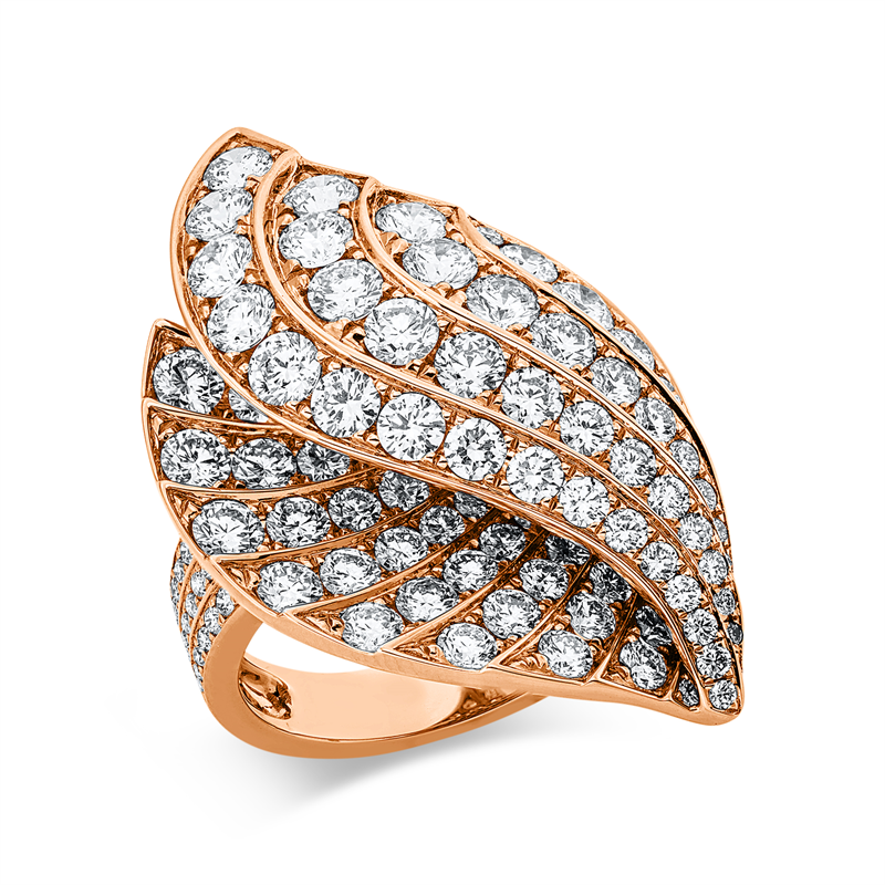 Ring 18 kt RG, 145 Brill. 4,25 ct, TW-vsi