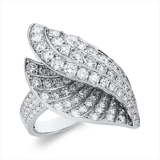 Ring 18 kt WG, 145 Brill. 4,26 ct, TW-vsi