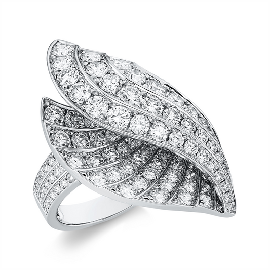 Ring 18 kt WG, 145 Brill. 4,26 ct, TW-vsi