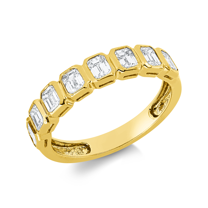 Ring 18 kt GG, 8 Sm.schliff 1,14 ct, TW-vsi