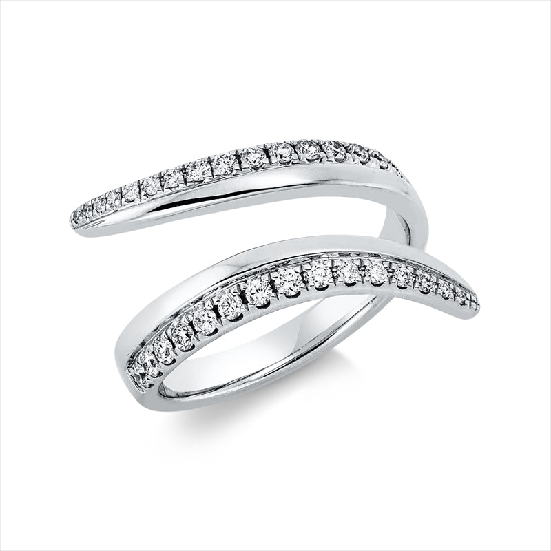 Ring 18 kt WG, 20 Brill. 0,27 ct, TW-si, 11 Brill. 0,06 ct, TW-si