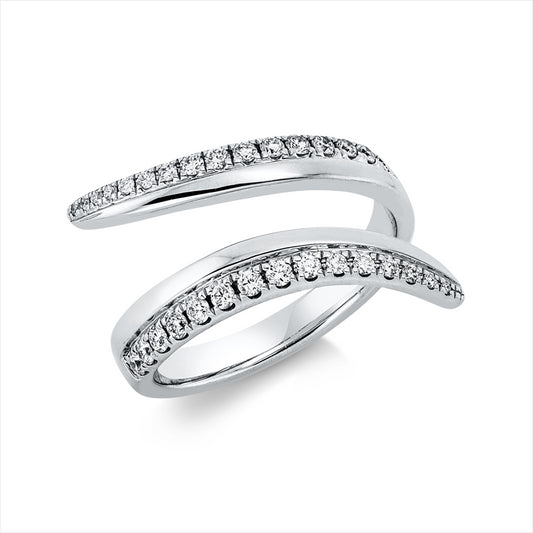 Ring 18 kt WG, 20 Brill. 0,27 ct, TW-si, 11 Brill. 0,06 ct, TW-si