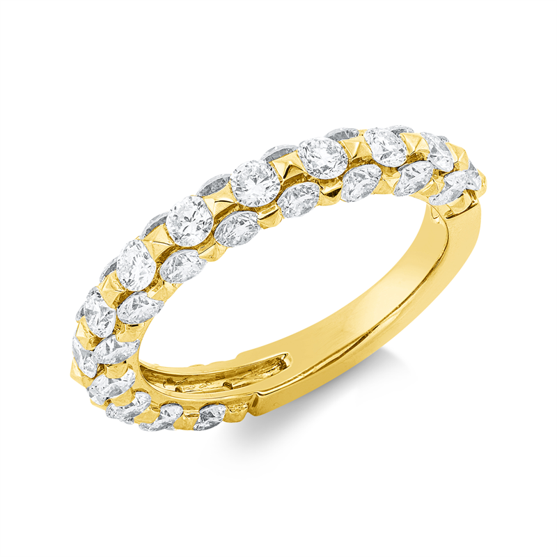 Ring 18 kt GG, 37 Brill. 2,17 ct, TW-si