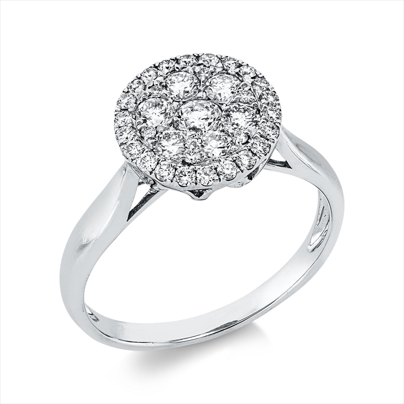 Ring 18 kt WG, 35 Brill. 0,67 ct, TW-si