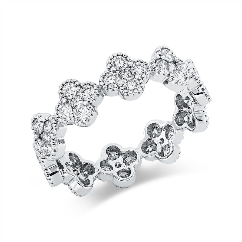 Ring 18 kt WG, 50 Brill. 1,22 ct, W-si