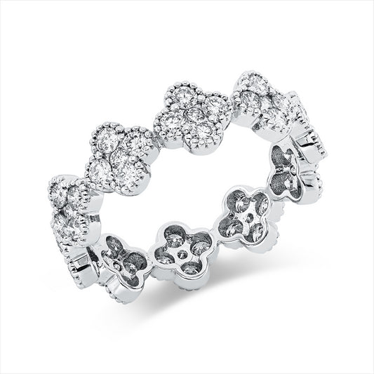 Ring 18 kt WG, 50 Brill. 1,22 ct, W-si