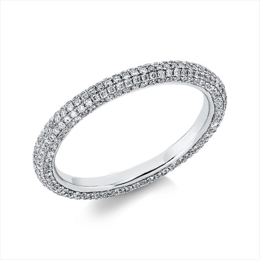 Ring 18 kt WG, 343 Brill. 0,75 ct, TW-si