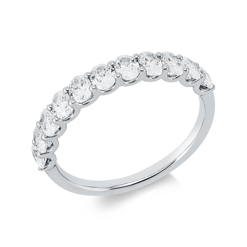 Ring 18 kt WG, 11 Oval 1,24 ct, F-si