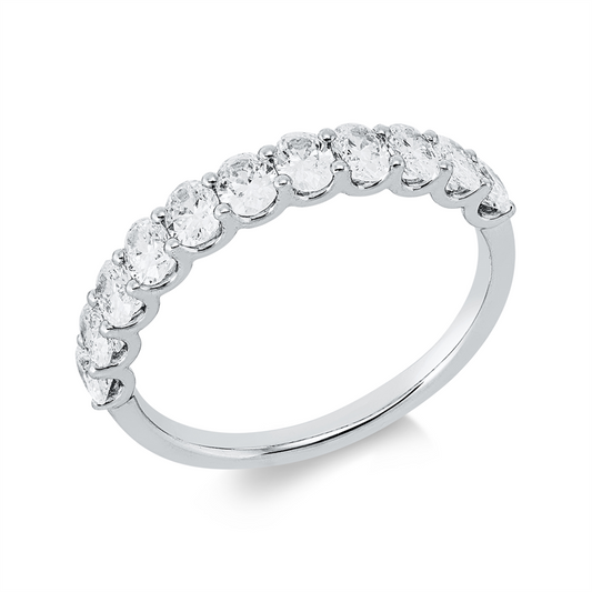 Ring 18 kt WG, 11 Oval 1,24 ct, F-si