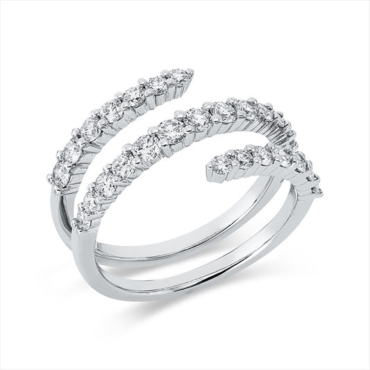 Ring 18 kt WG, 27 Brill. 1,07 ct, TW-si/pi