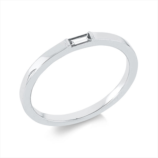 Ring 18 kt WG, 1 Bag. 0,07 ct, E-vsi