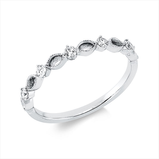 Ring 18 kt WG, 5 Brill. 0,17 ct, TW-si