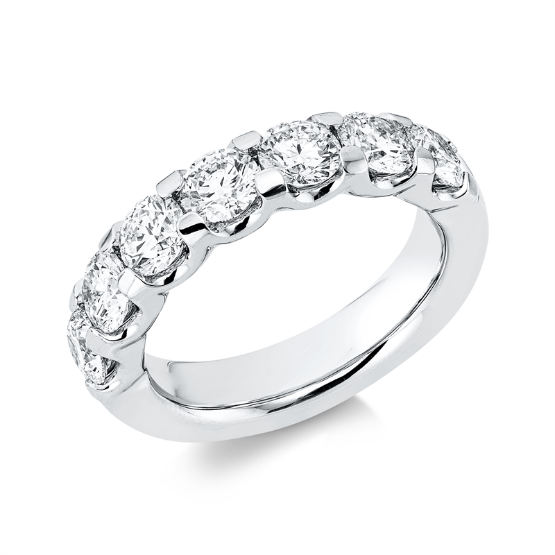 Ring 18 kt WG, Premium Edition, 7 GIA's, 3 Brill. 0,90 ct, F-vsi, 1 Brill. 0,31 ct, F-vvs2, 2 Brill. 0,60 ct, TW-vvs2, 1 Brill. 0,31 ct, TW-vsi