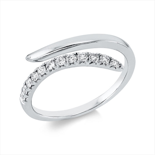 Ring 18 kt WG, 12 Brill. 0,22 ct, W-si
