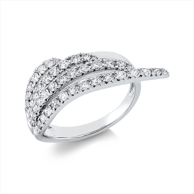 Ring 18 kt WG, 45 Brill. 0,82 ct, W-si