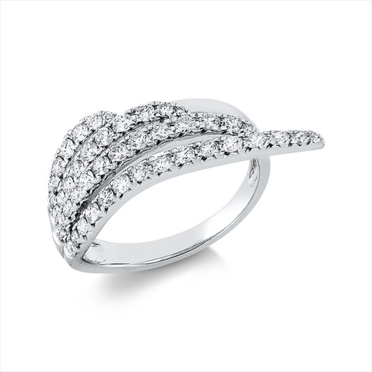 Ring 18 kt WG, 45 Brill. 0,82 ct, W-si