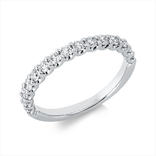 Ring 18 kt WG, 15 Brill. 0,56 ct, TW-si