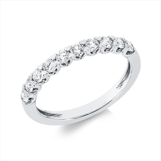 Ring 18 kt WG, 10 Brill. 0,52 ct, TW-si