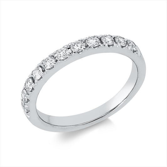 Ring 18 kt WG, 11 Brill. 0,43 ct, TW-si