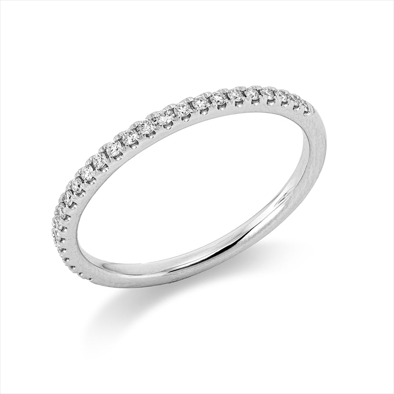 Ring 18 kt WG, 25 Brill. 0,15 ct, TW-si