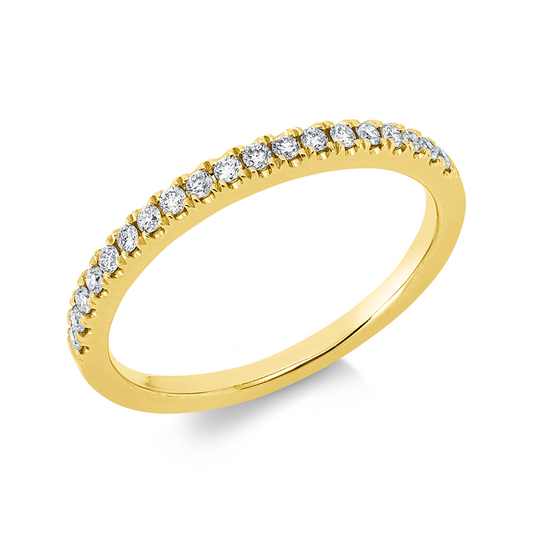 Ring 18 kt GG, 19 Brill. 0,19 ct, TW-si