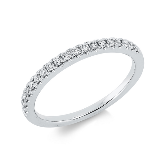Ring 18 kt WG, 19 Brill. 0,20 ct, TW-si