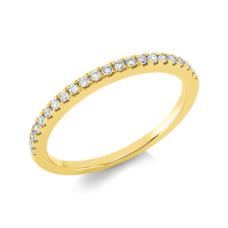 Ring 18 kt GG, 22 Brill. 0,18 ct, TW-si
