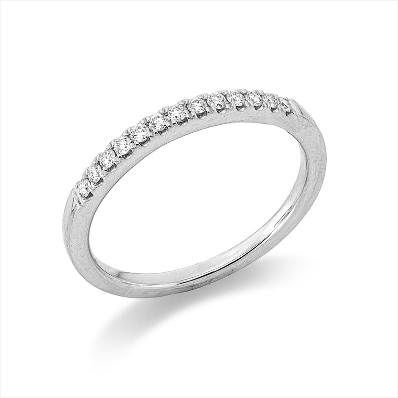 Ring 18 kt WG, 13 Brill. 0,15 ct, TW-si
