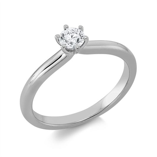 Ring 14 kt WG, 1 Brill. 0,25 ct, TW-si