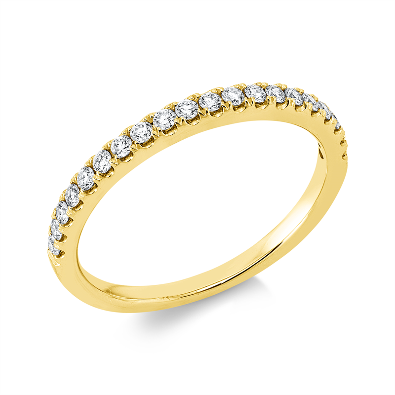 Ring 18 kt GG, 20 Brill. 0,24 ct, TW-si