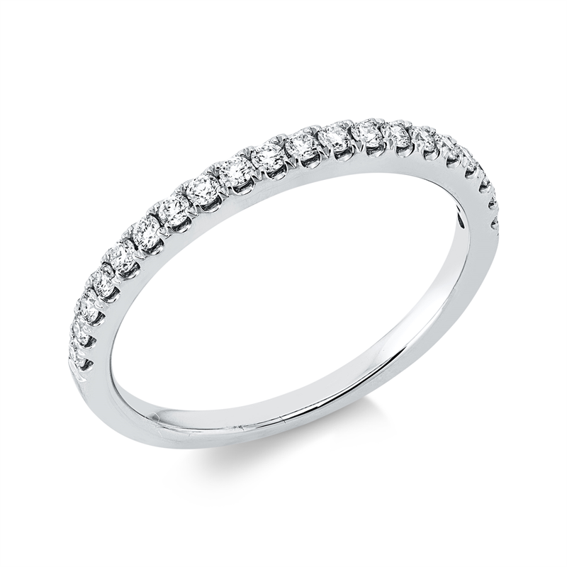 Ring 18 kt WG, 20 Brill. 0,24 ct, TW-si
