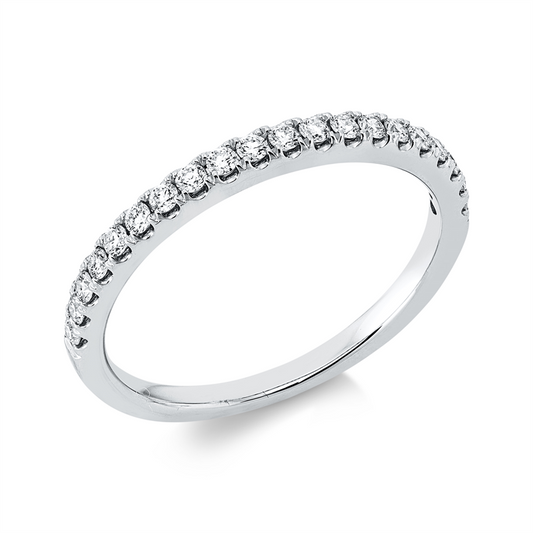 Ring 18 kt WG, 20 Brill. 0,24 ct, TW-si