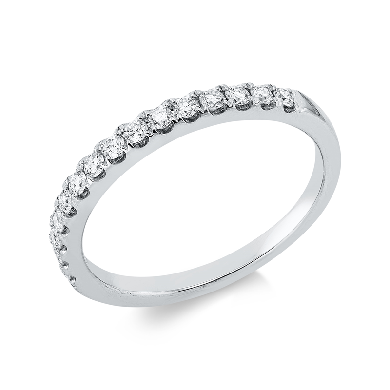 Ring 18 kt WG, 15 Brill. 0,28 ct, TW-si