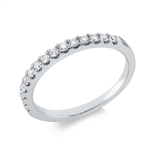 Ring 18 kt WG, 15 Brill. 0,28 ct, TW-si