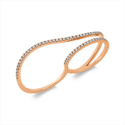 Ring 18 kt RG, 54 Brill. 0,39 ct, TW-si