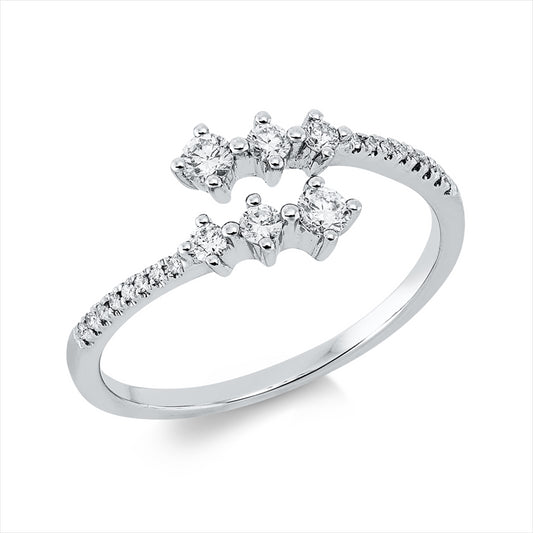 Ring 18 kt WG, 22 Brill. 0,25 ct, W-si