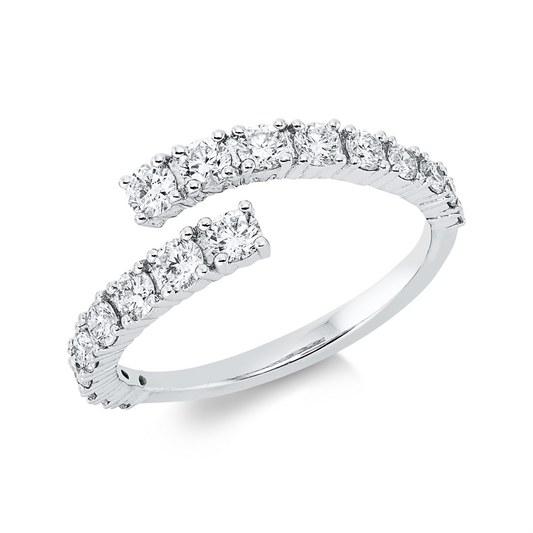 Ring 14 kt WG, 18 Brill. 0,61 ct, W-pi