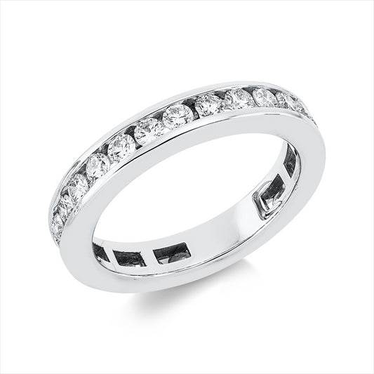 Ring 18 kt WG, 27 Brill. 1,01 ct, TW-si