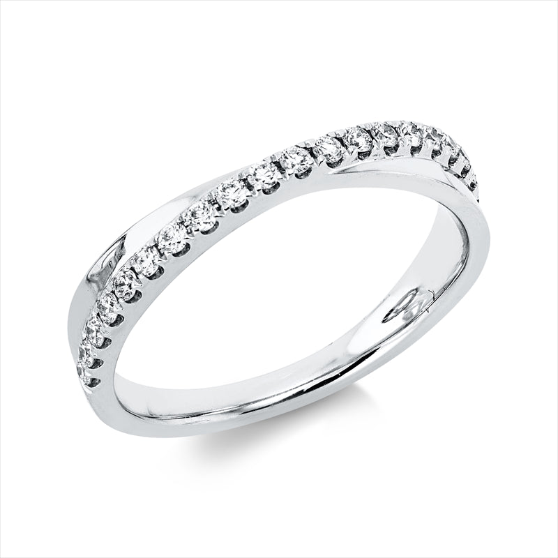 Ring 18 kt WG, 21 Brill. 0,23 ct, TW-si