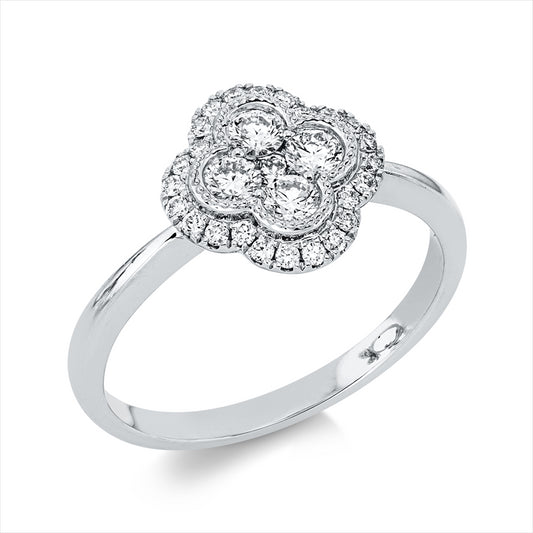 Ring 18 kt WG, 29 Brill. 0,40 ct, TW-si
