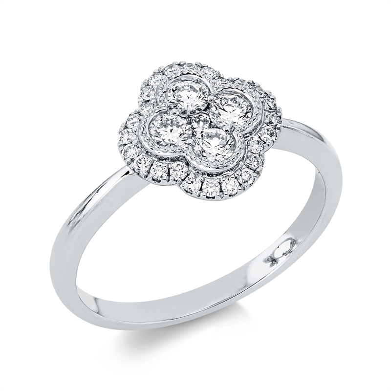 Ring 18 kt WG, 29 Brill. 0,40 ct, TW-si